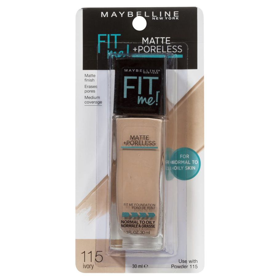 Maybelline Fit Me Matte & Poreless Mattifying Liquid Foundation - Ivory 115
