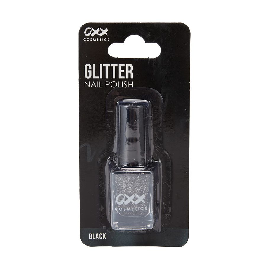 OXX Cosmetics Glitter Nail Polish - Black