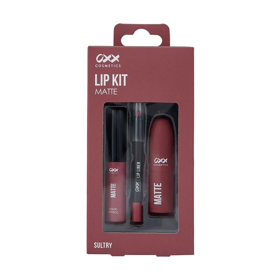 OXX Cosmetics 3 Piece Matte Lip Kit - Sultry