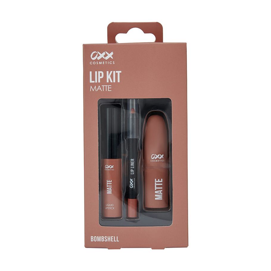 OXX Cosmetics 3 Piece Lip Kit Matte - Bombshell