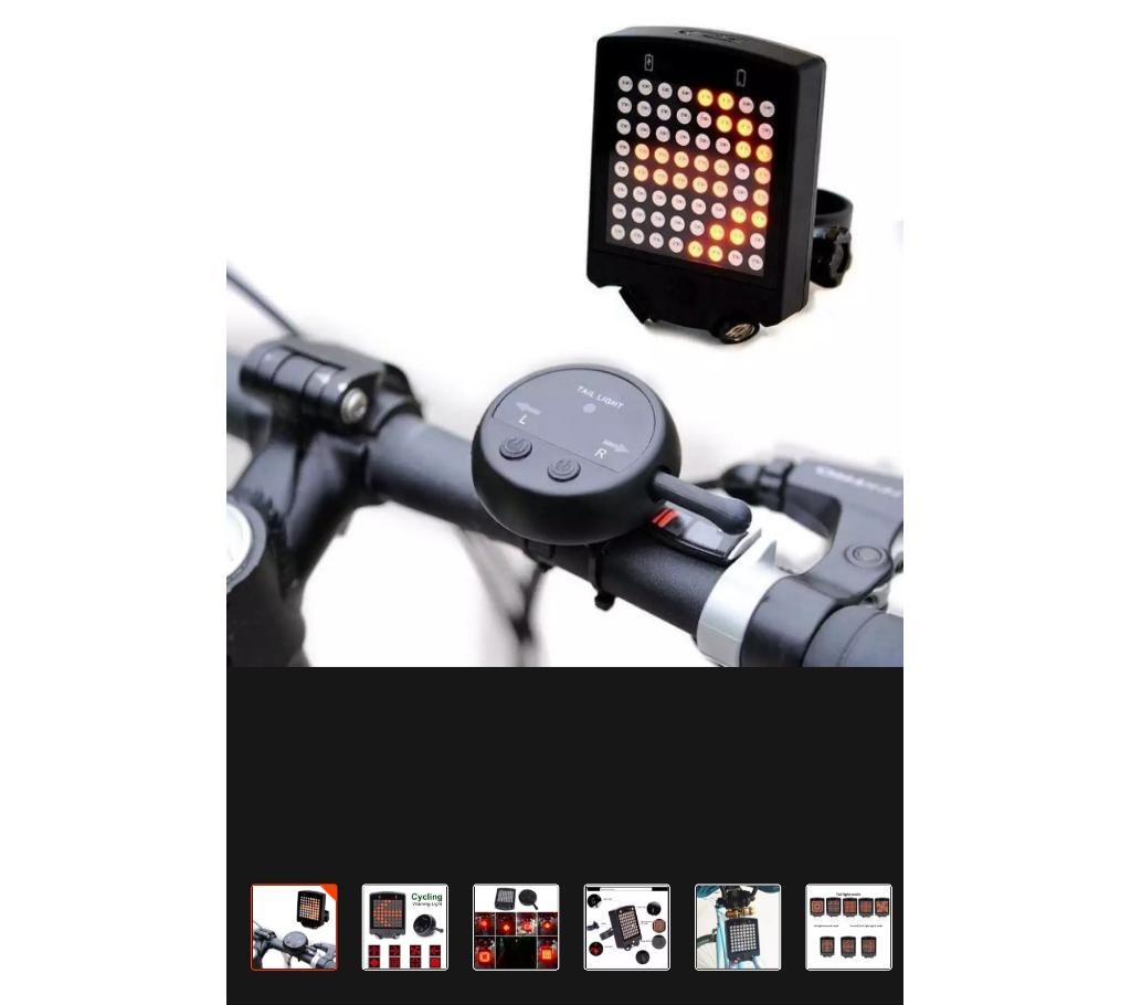 Bicycle Bike Rear Tail Laser LED Indicator Turn Signal Light Wireless Remote USB