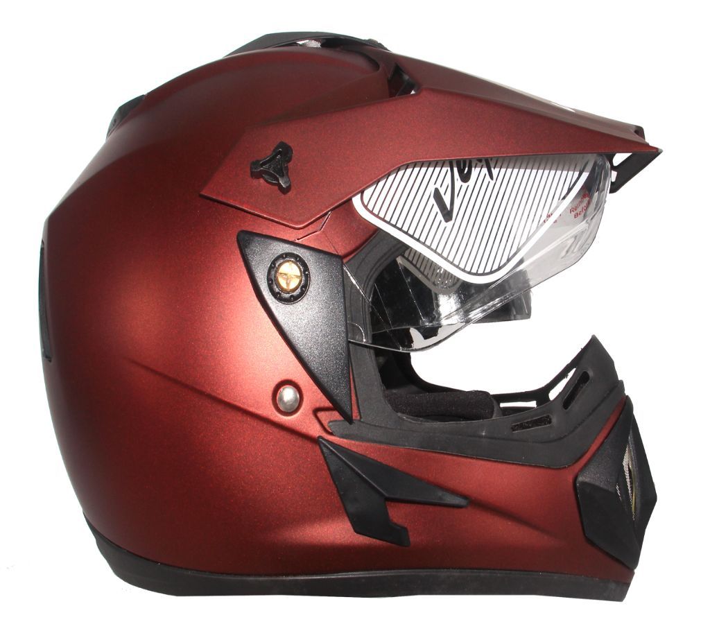 Full Face Off Road Bike Helmet for Men - Maroon