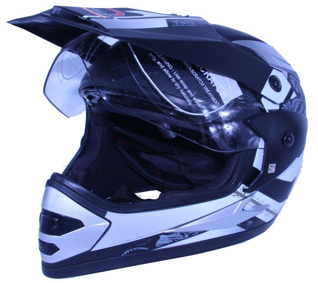 Aaron-Full Face MX-2 Decor- Matt Black+White Helmet