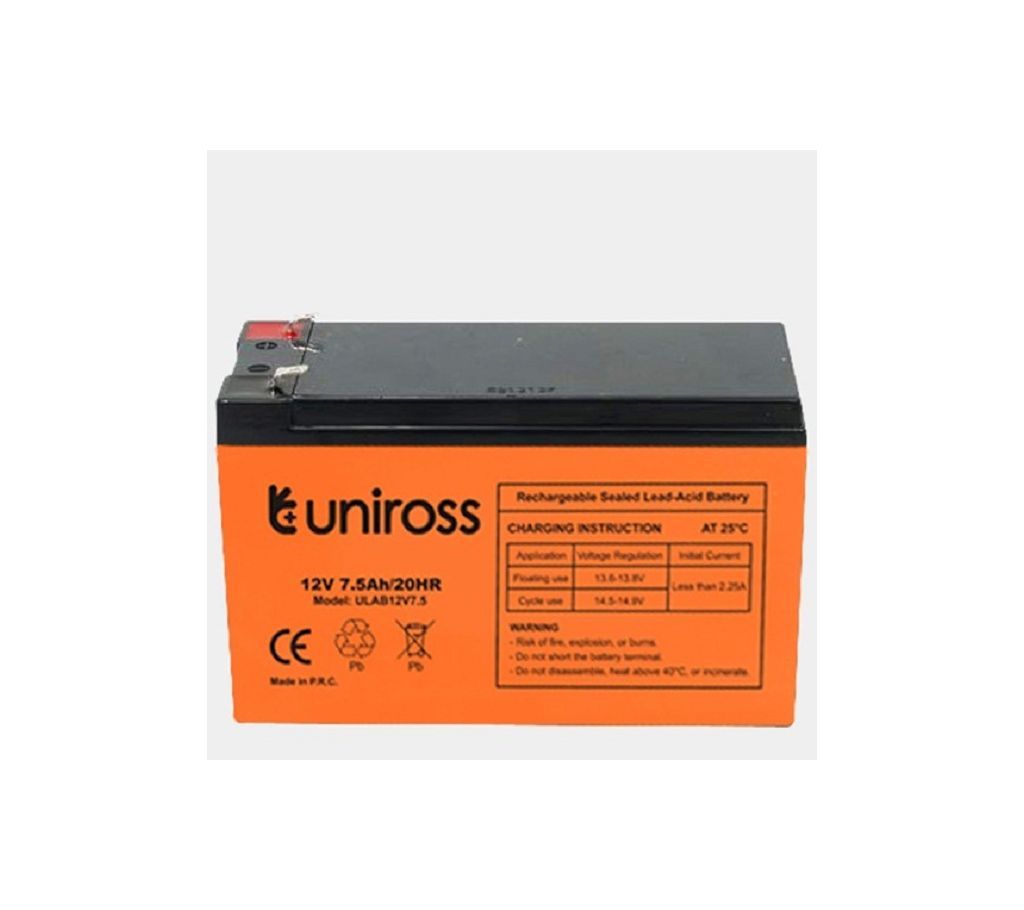 Uniross Lead Acid Battery 12V 7.5Ah