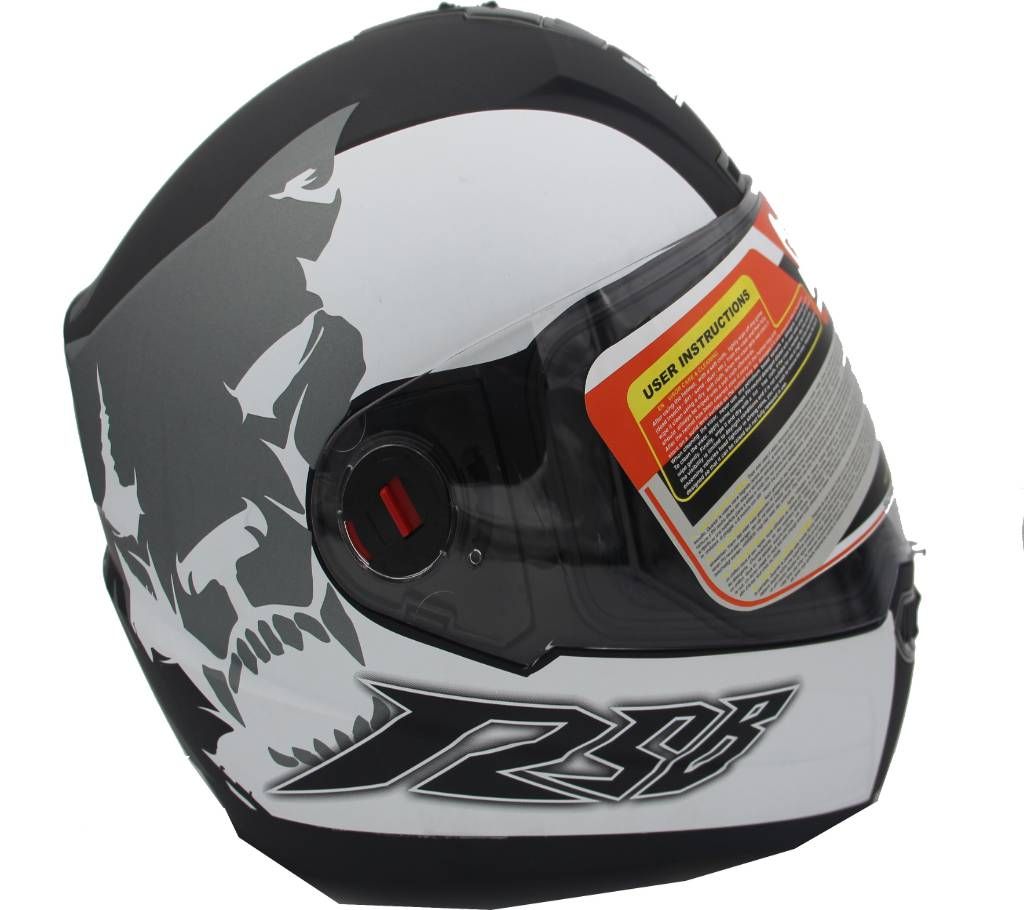 Beast - Full Face RSB Bike Helmet for Men - Gray White Helmet