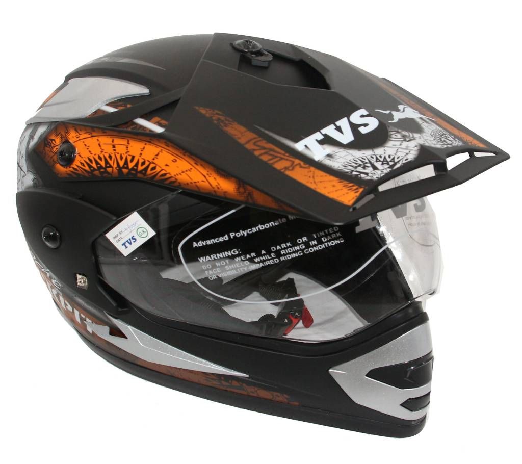 TVS-Cockpit Full Face-MX-2 Graphic -Black Orange Helmet