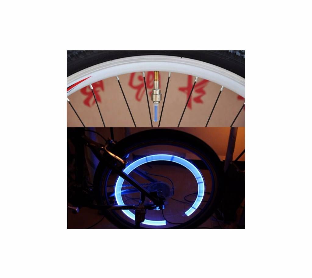 1 pair Bike bicycle LED Light Tire Valve Caps