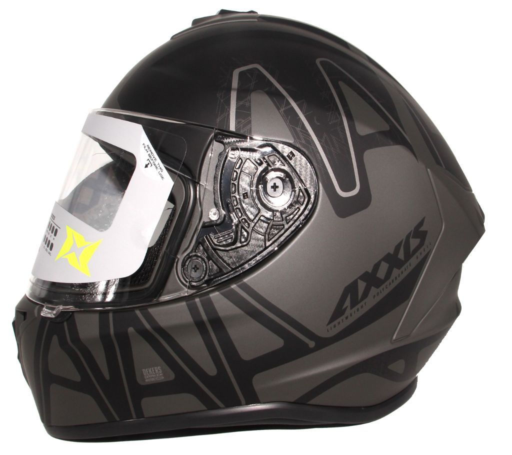 AXXIS DRAKEN NUKEM Full Face Helmet C1-Matt Grey Black