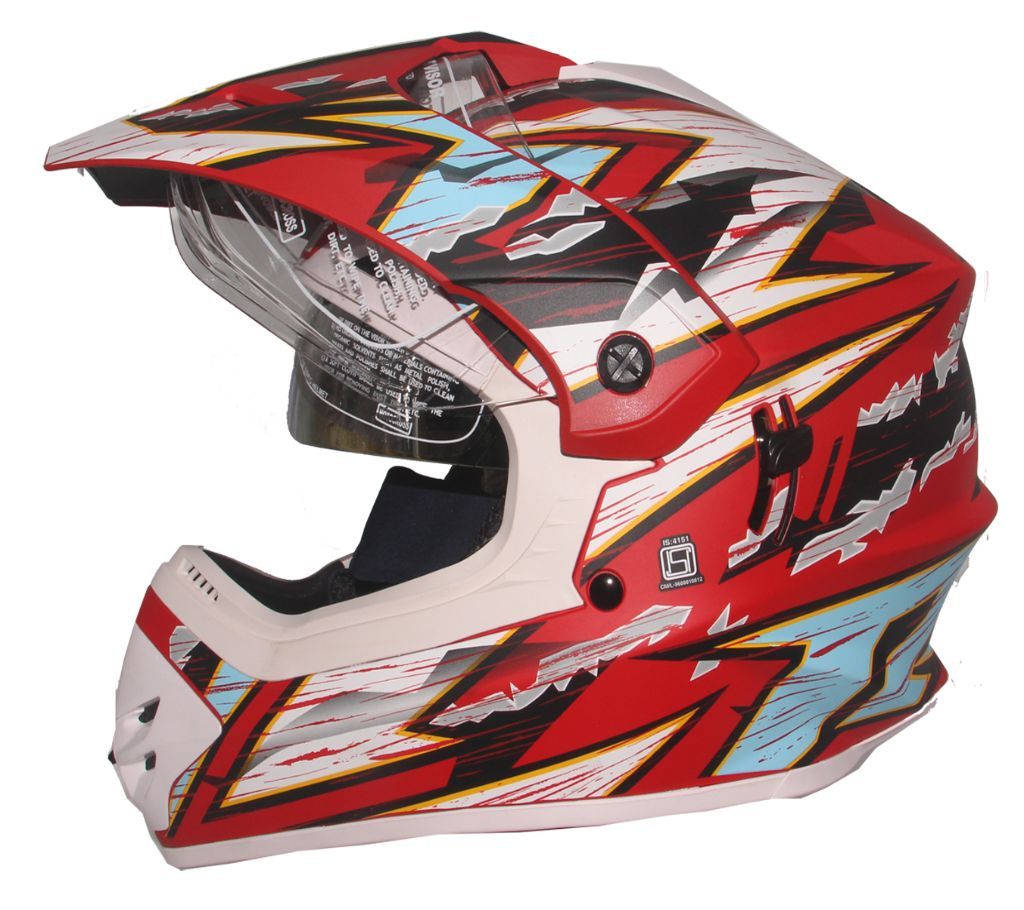 Steelbird SB-42 Bang Design Race Track A8 Red and White Grapics full Face helmet 