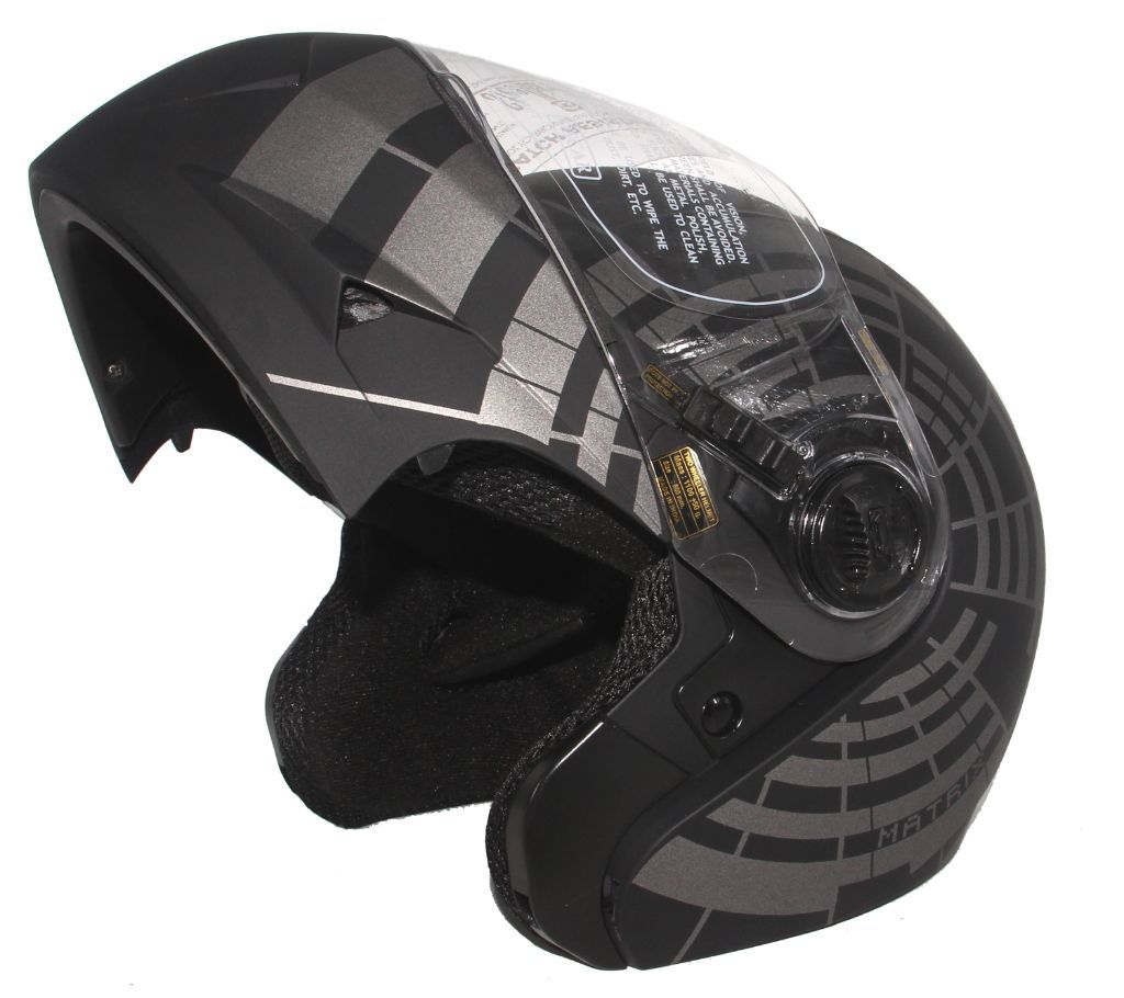 Steelbird SB-41 Oscar Matrix Matt Black With Gray Helmet 