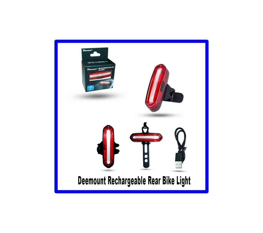 Deemount COB USB Rechargeable Rear Bike Light