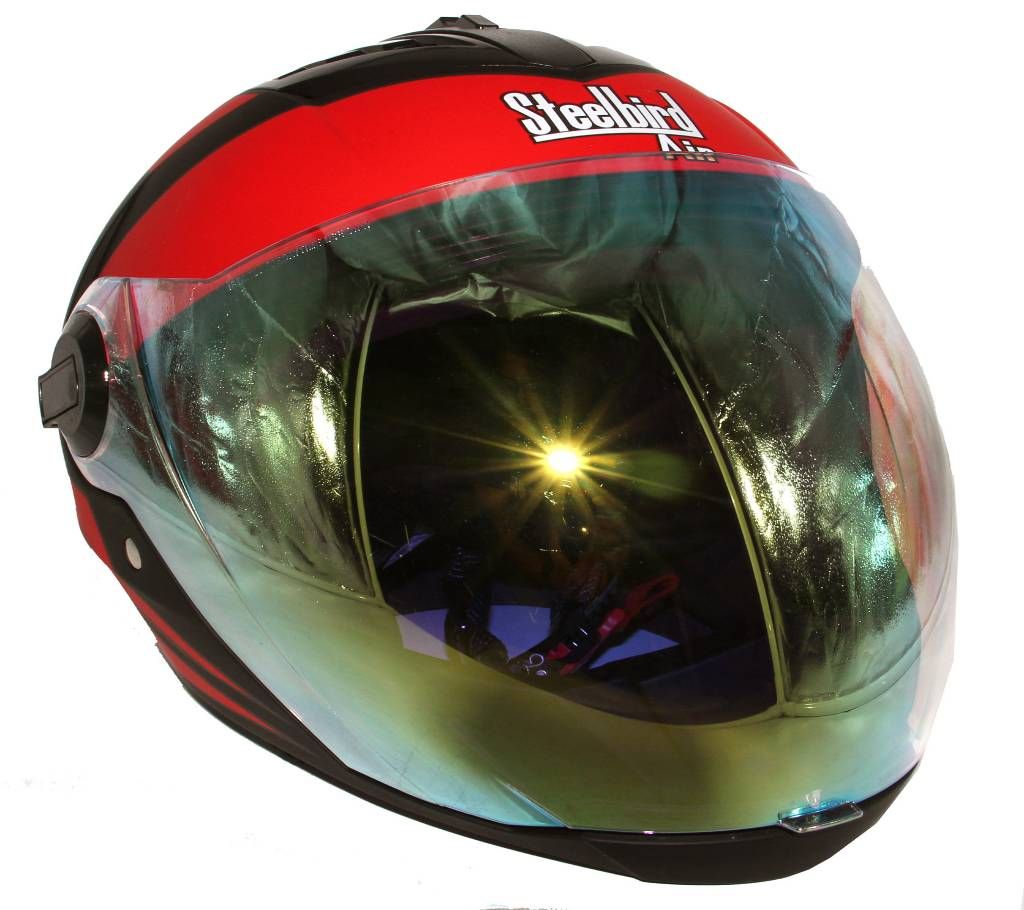 SBA-2 Streak Full Face Helmet Black Red with Night Vision Glass