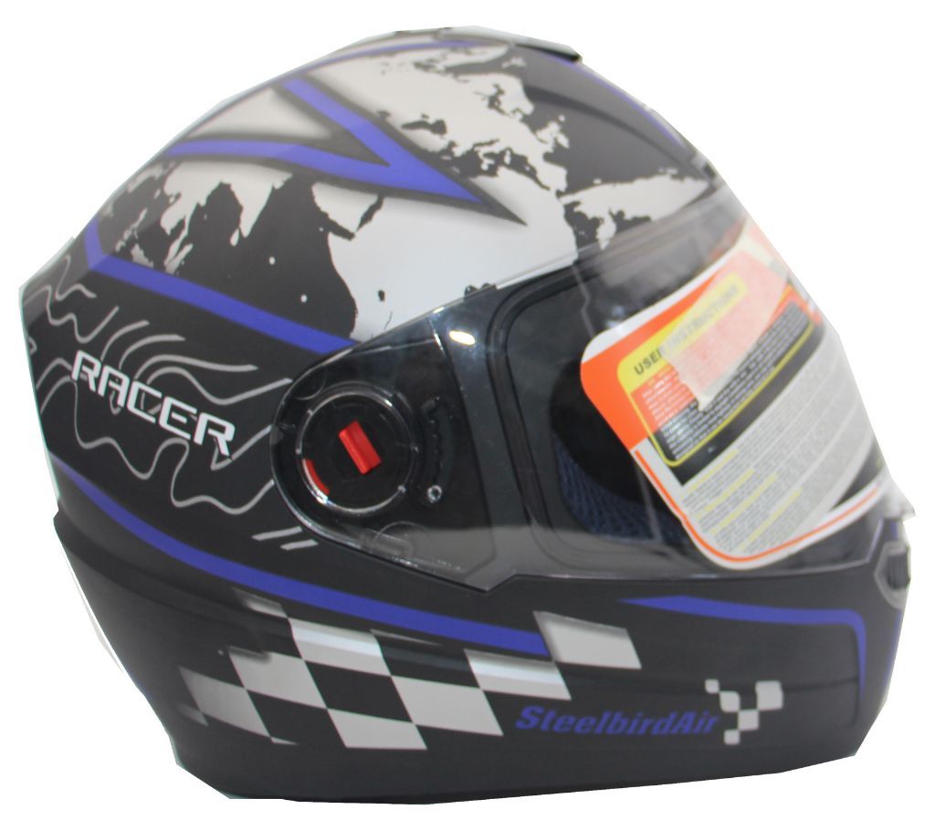 SBA-1 Racer Mat Full face Helmet Black With Blue