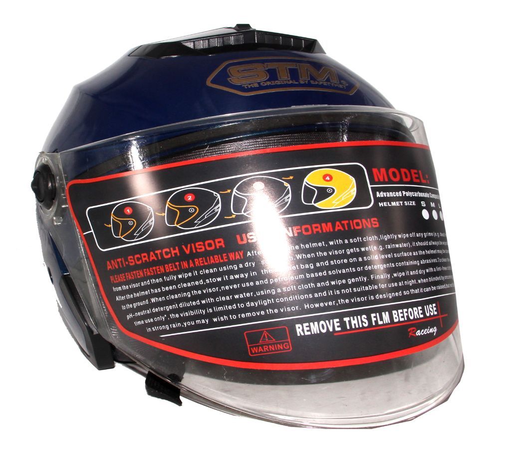 STM-603 Bike Helmet for Men and Women-Glossy  Blue