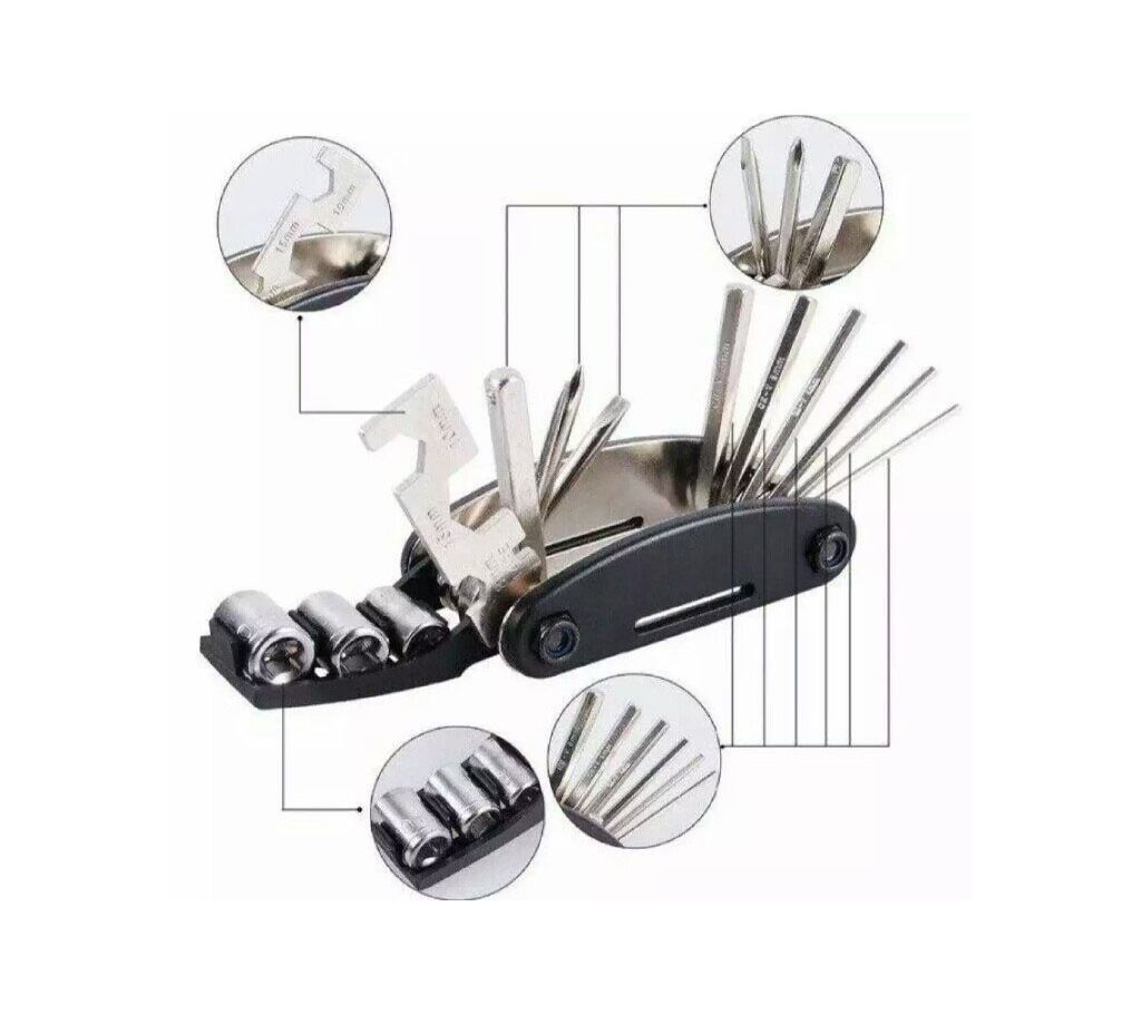 15 in 1 Multi Bicycle Repair Tools Set