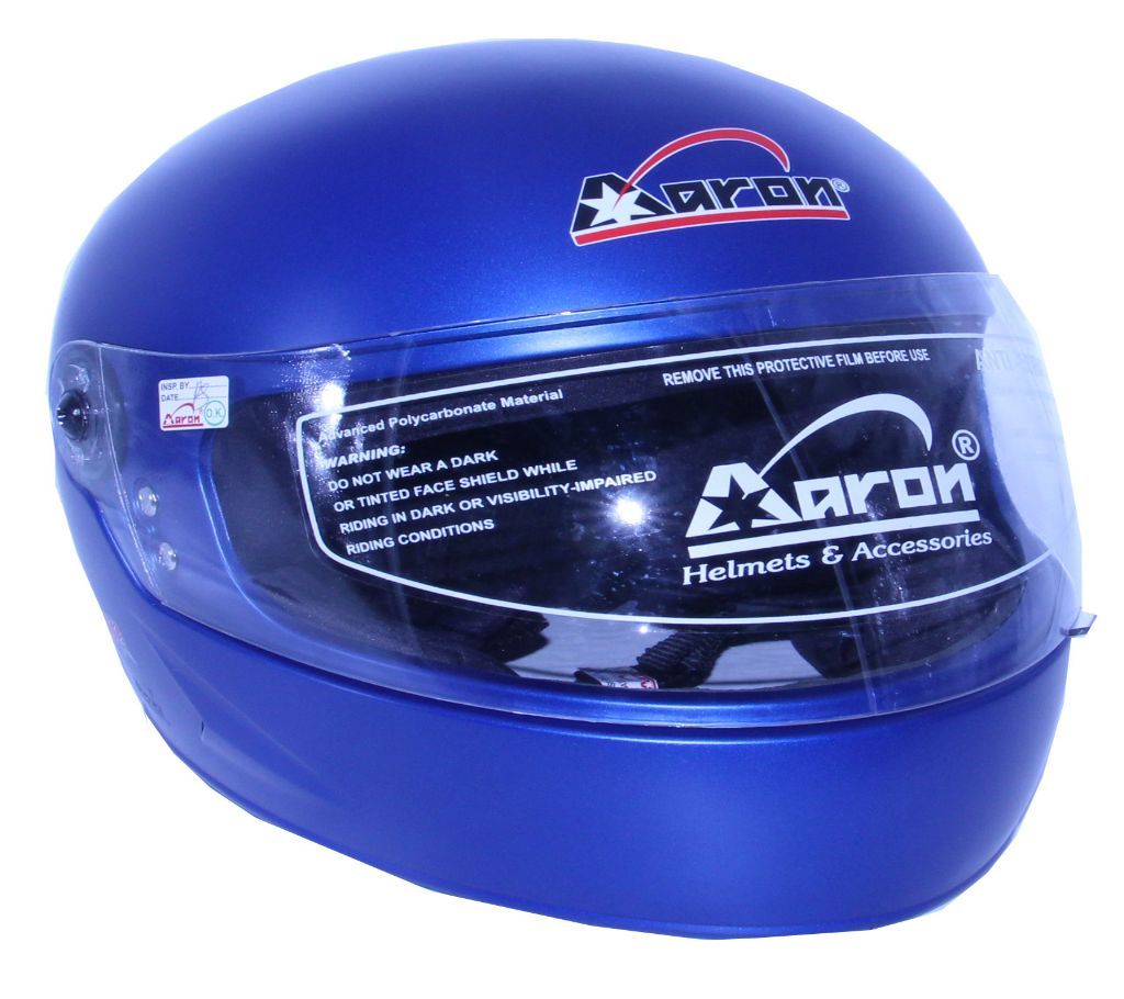 Aaron-Full Face-Atom Plan- Matt Blue Helmet