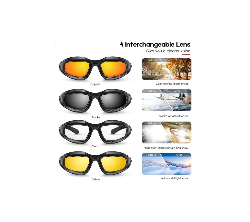 Bike Polarized with Night Visson Sun Glass