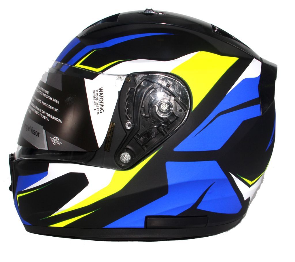 SA-1 AVIATE FULL FACE HELMET-MAT BLACK WITH BLUE