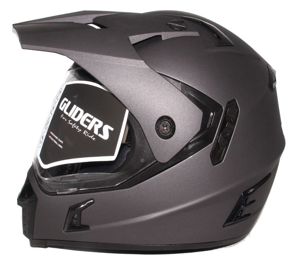 Gliders Motocross Helmet MC3-Gun Gray