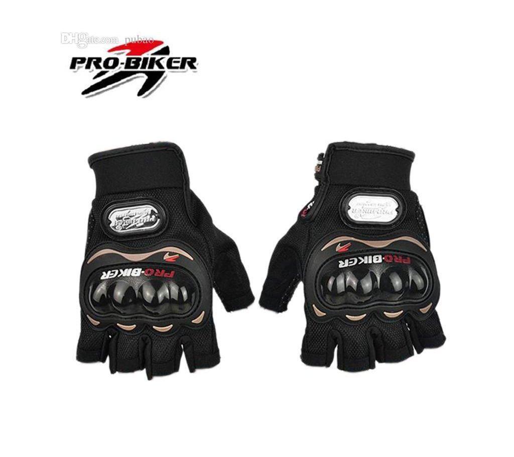 Pro-Biker Half Bike Riding Hand Gloves   -Red
