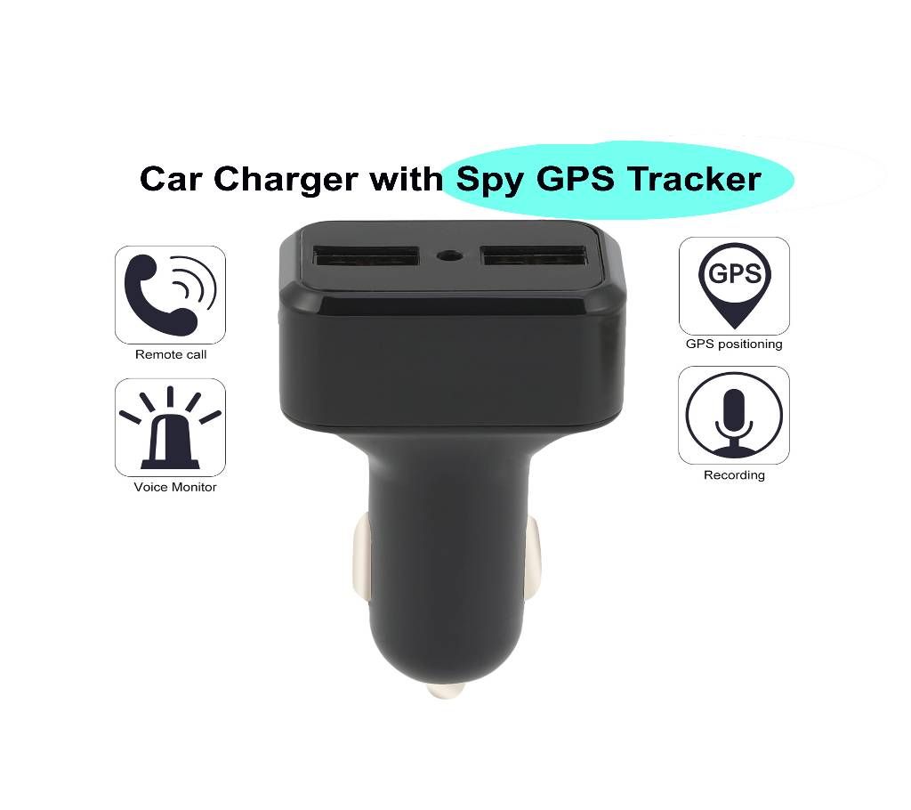 GPS Tracker Spy Car Charger Adapter Live Tracking Device