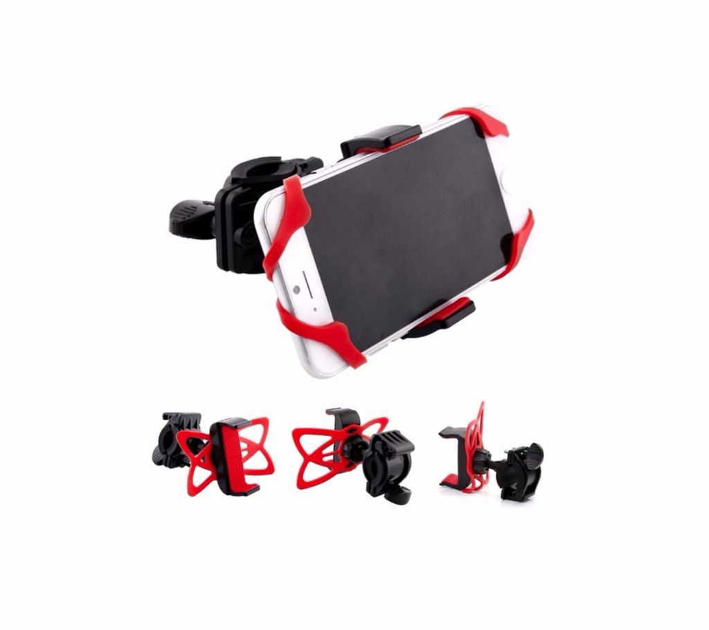 Adjustable Bicycle Bike Silicone Strap Anti-shedding Mobile Phone Holder