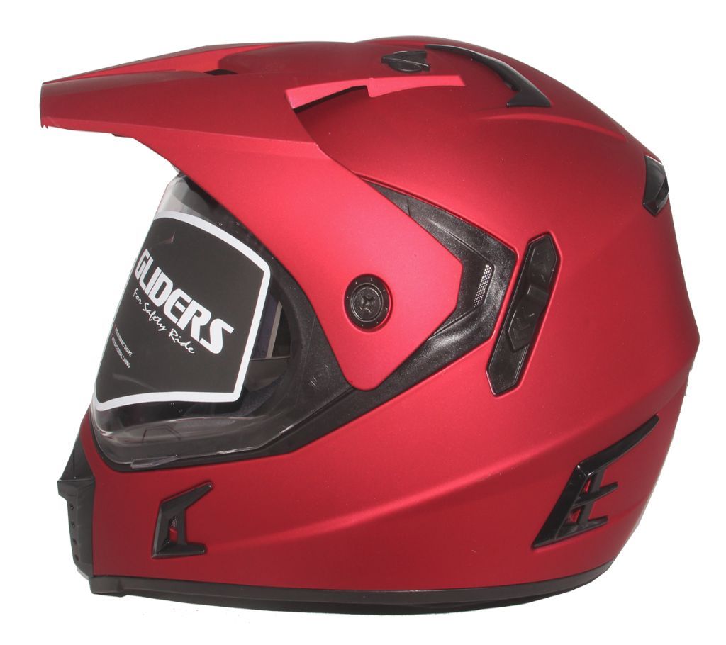 Gliders Motocross Helmet MC3-Matt Red