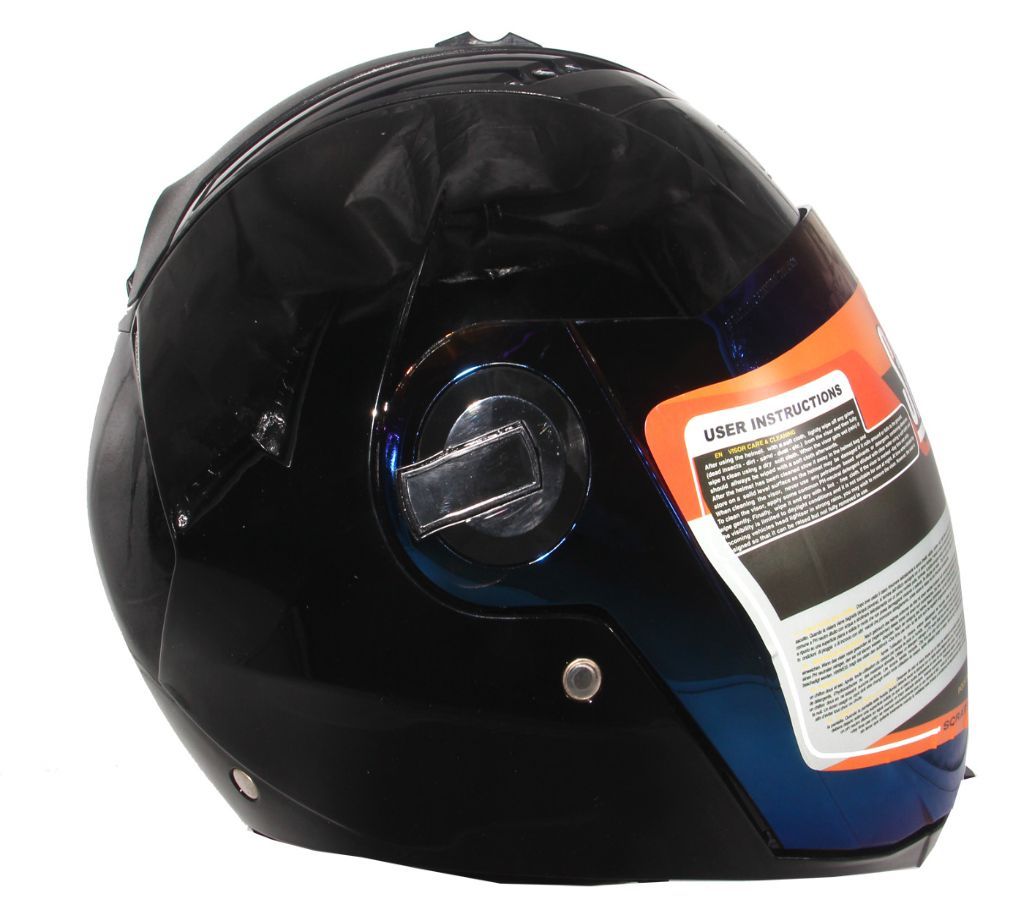 Steelbird SBA-2 Extra Visor Plan Color Full Face Helmet -Glossy Black