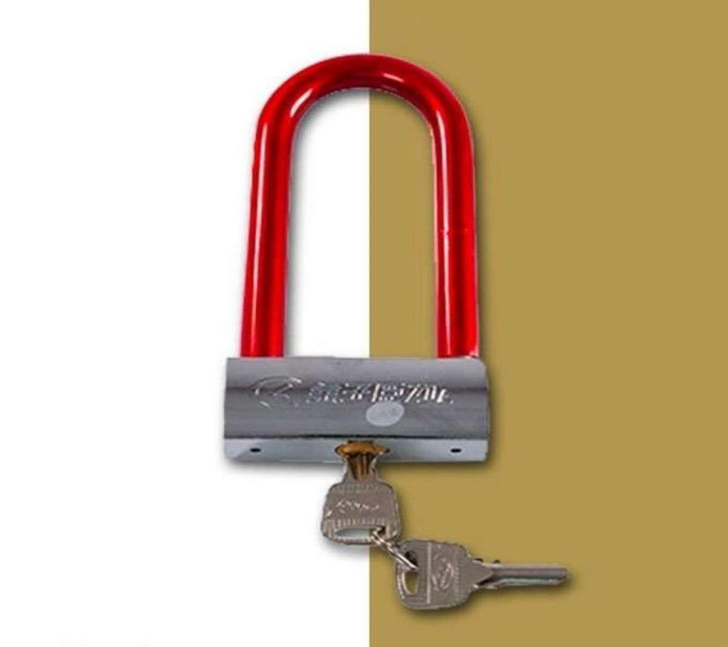 U Shape Bike Lock red