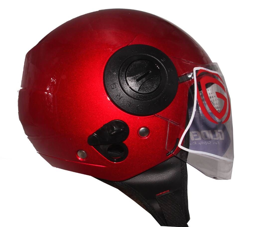 Gliders Vintage Open Face Helmet- Glossy Red