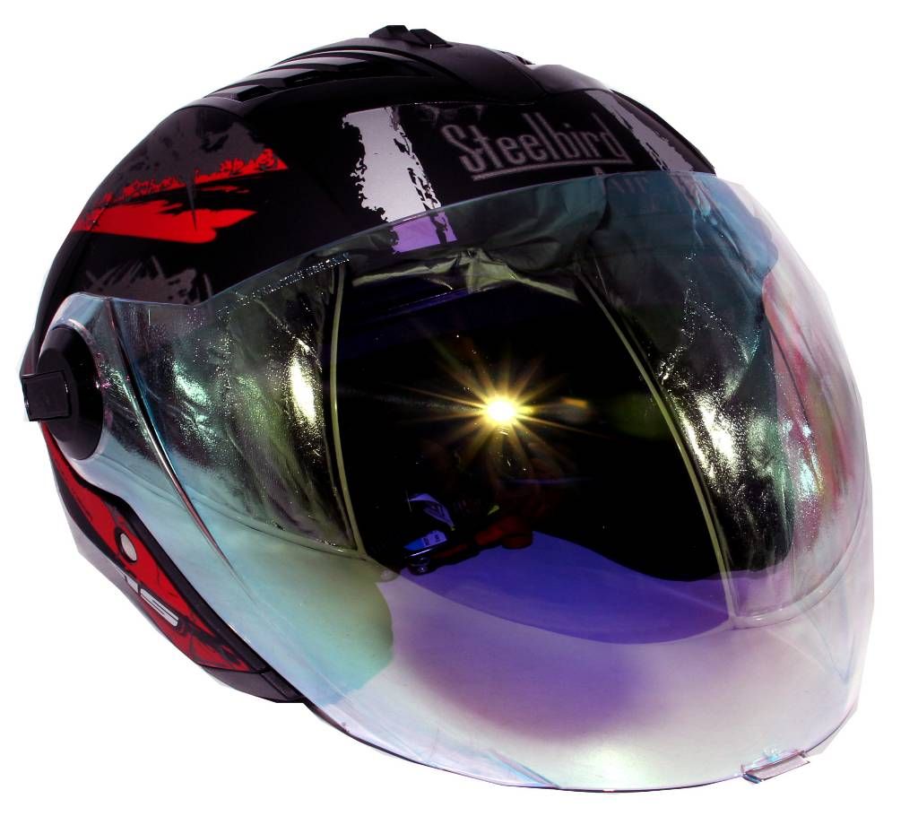 SBA-3 Canvas Matt Black With Red with Night Vision Glass