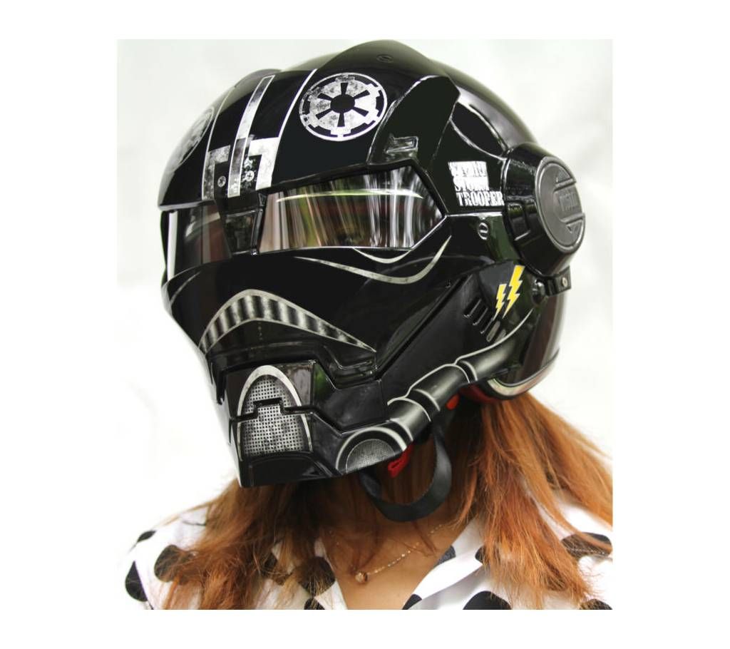 Star Wars Black Stormtrooper Full Face Motorcycle Helmet