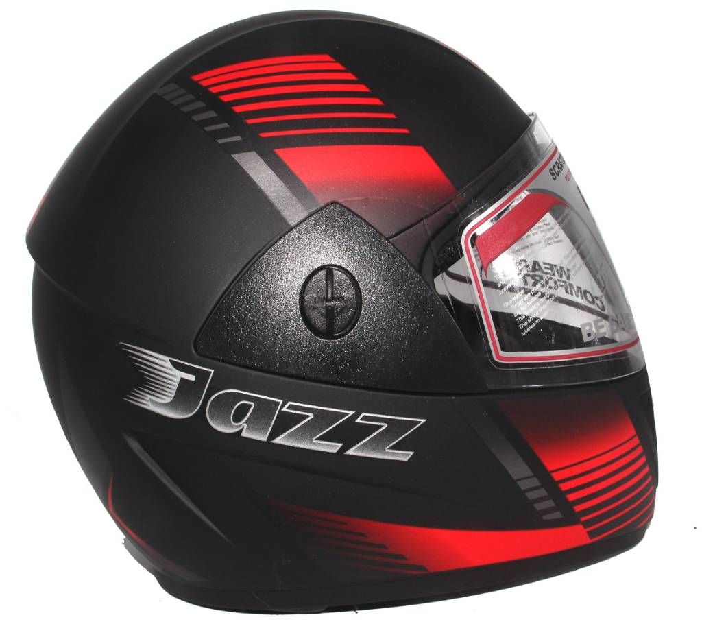 GLIDER Jazz D5 Full Face Helmet  -Matt Black Red