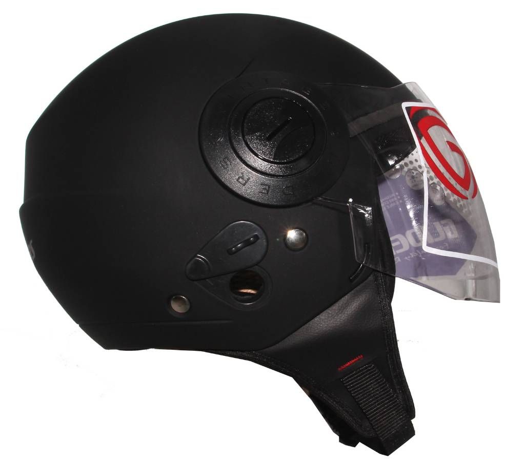 Gliders Vintage Open Face Helmet- Matt Black