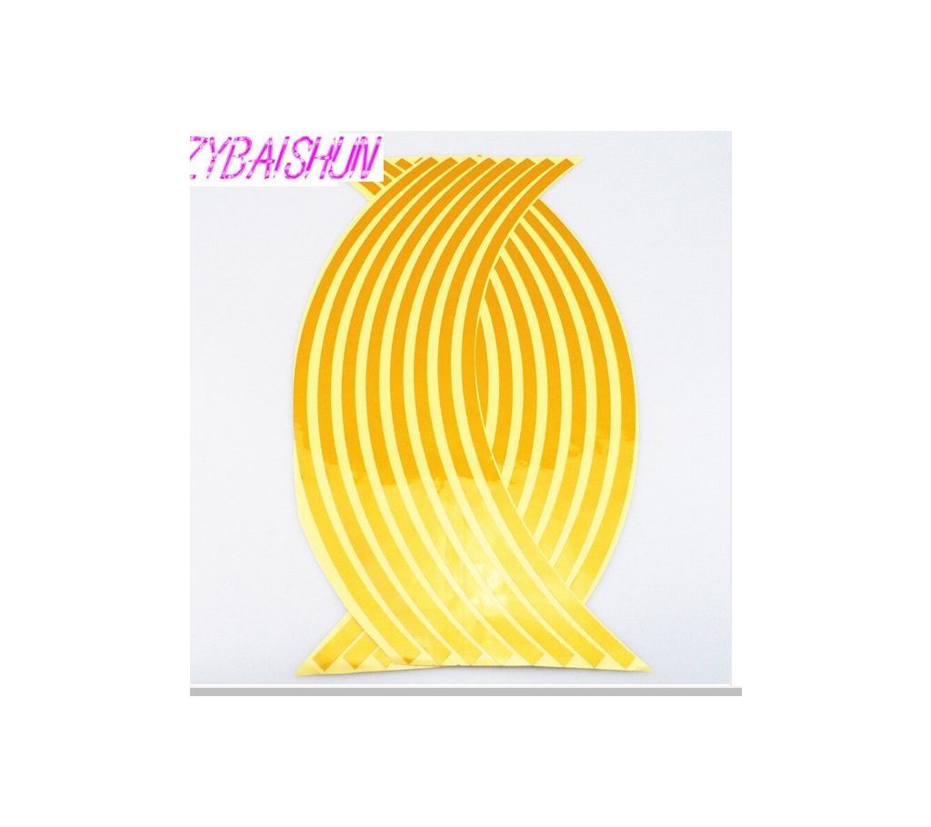 16 Stripe Tape Reflective 15-18 Inch Rims Stickers (Car and BIKE)