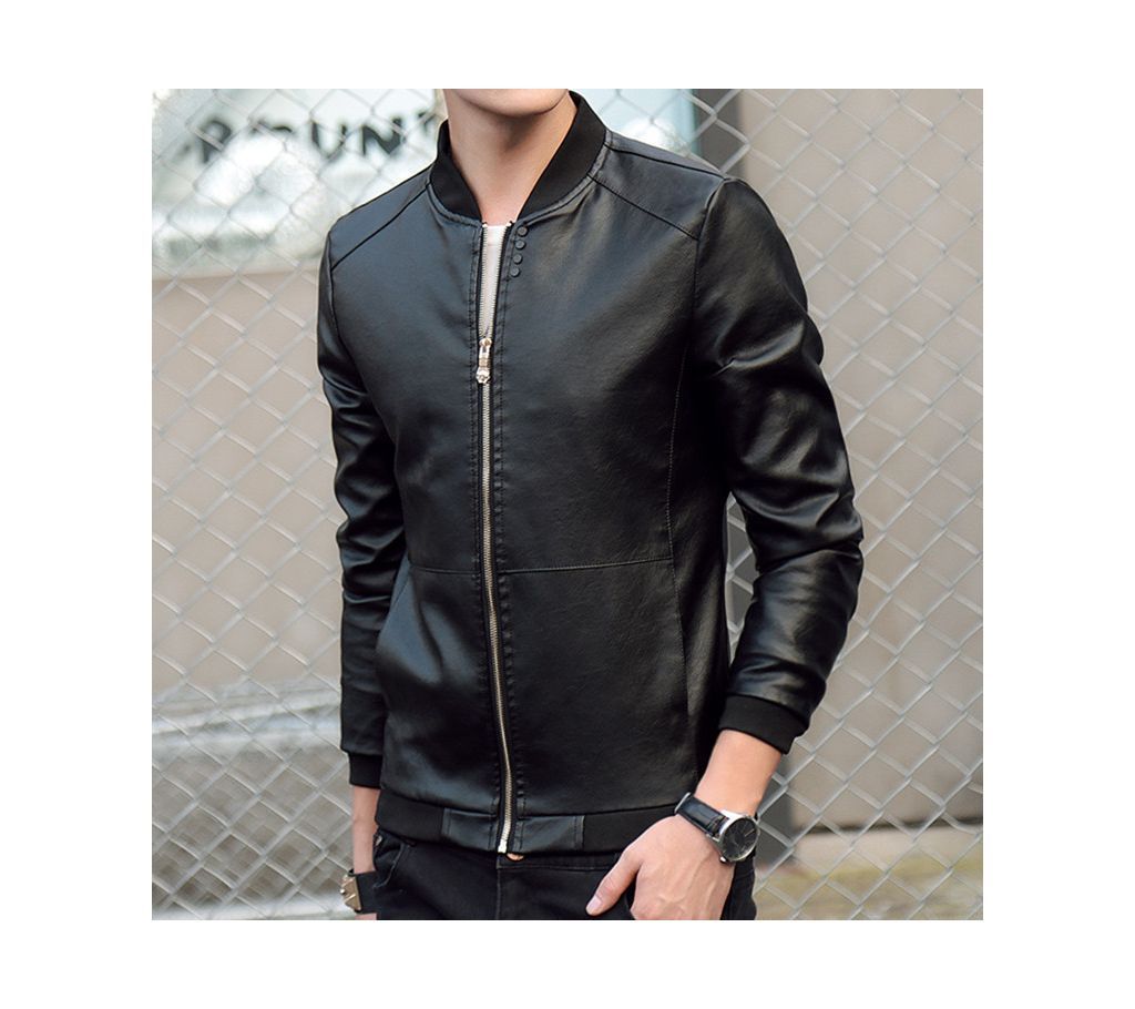 Casual PU leather jacket for men