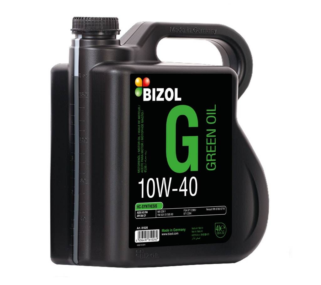 BIZOL Green Oil For Car 10W-40 - 4 Ltr