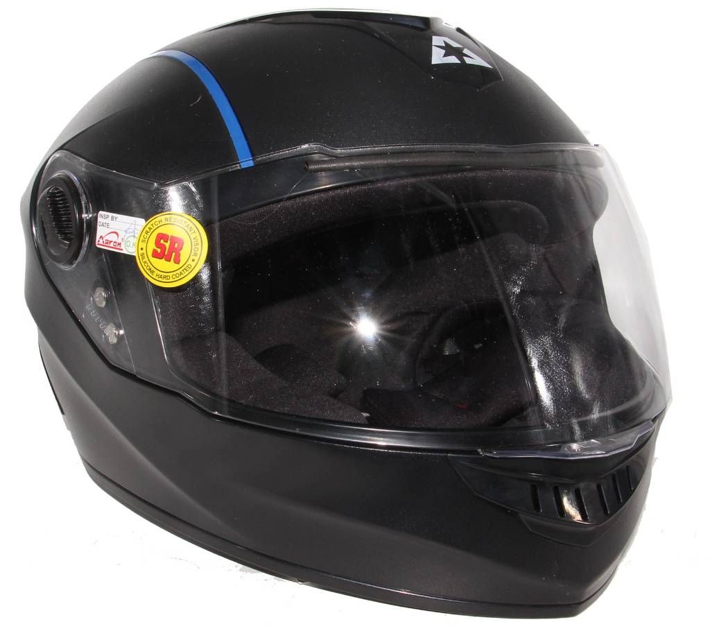 Aaron Alpha Full Face Helmet -Black Blue Line
