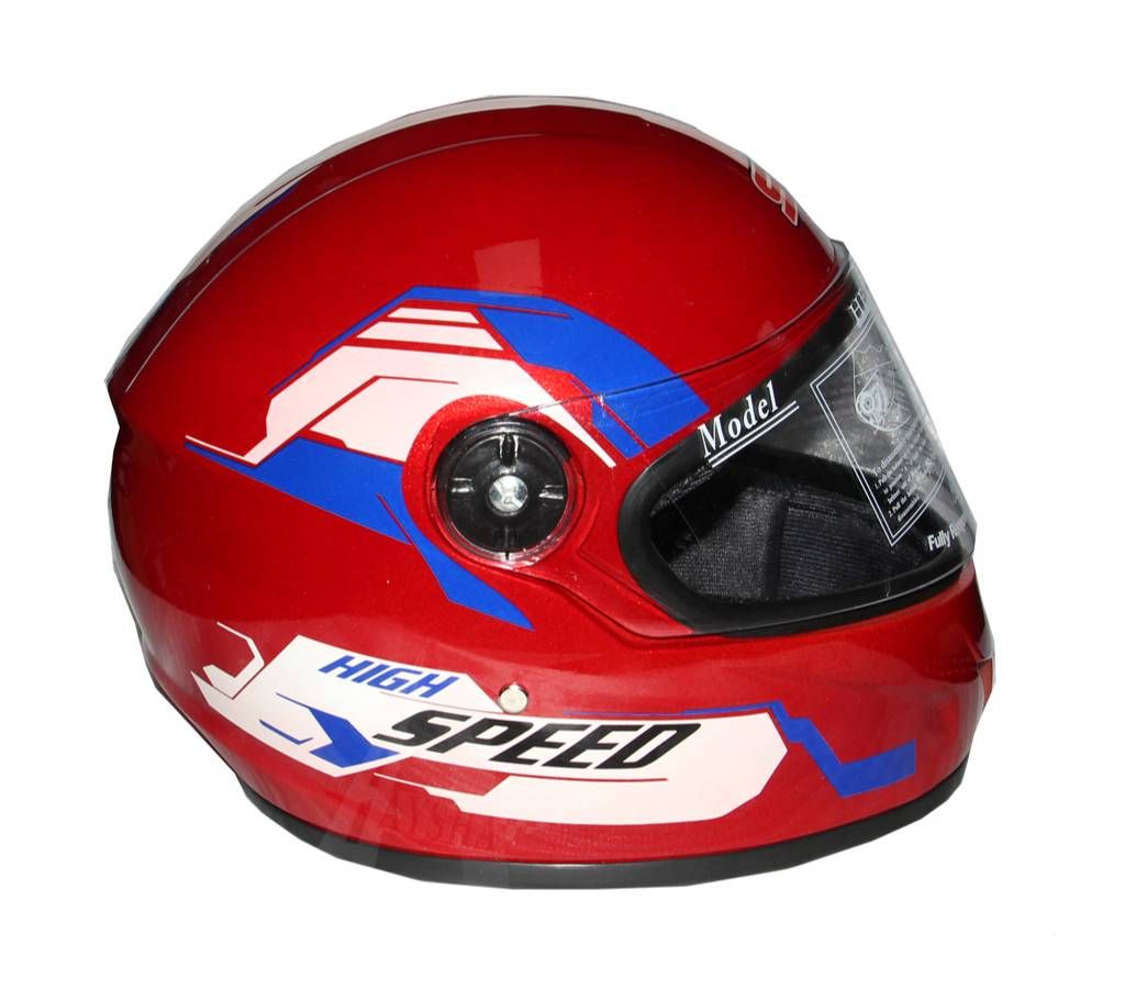 SFM-Print Full Face Helmet-Glossy Red