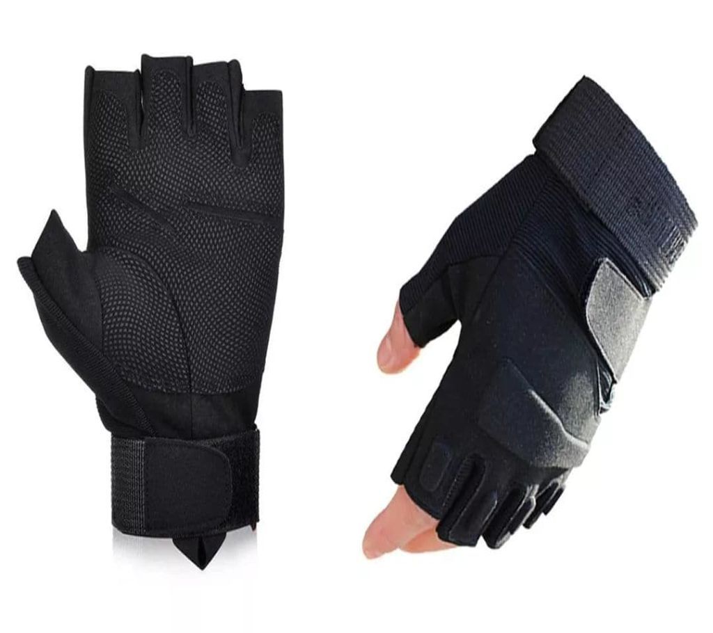 MT Tactical Gloves for BIKING Half Finger -Black