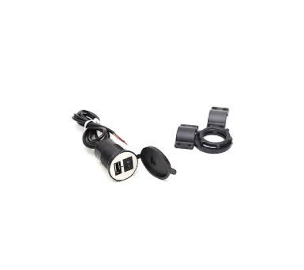 USB Motore Bike Cell Phone Charger - Black