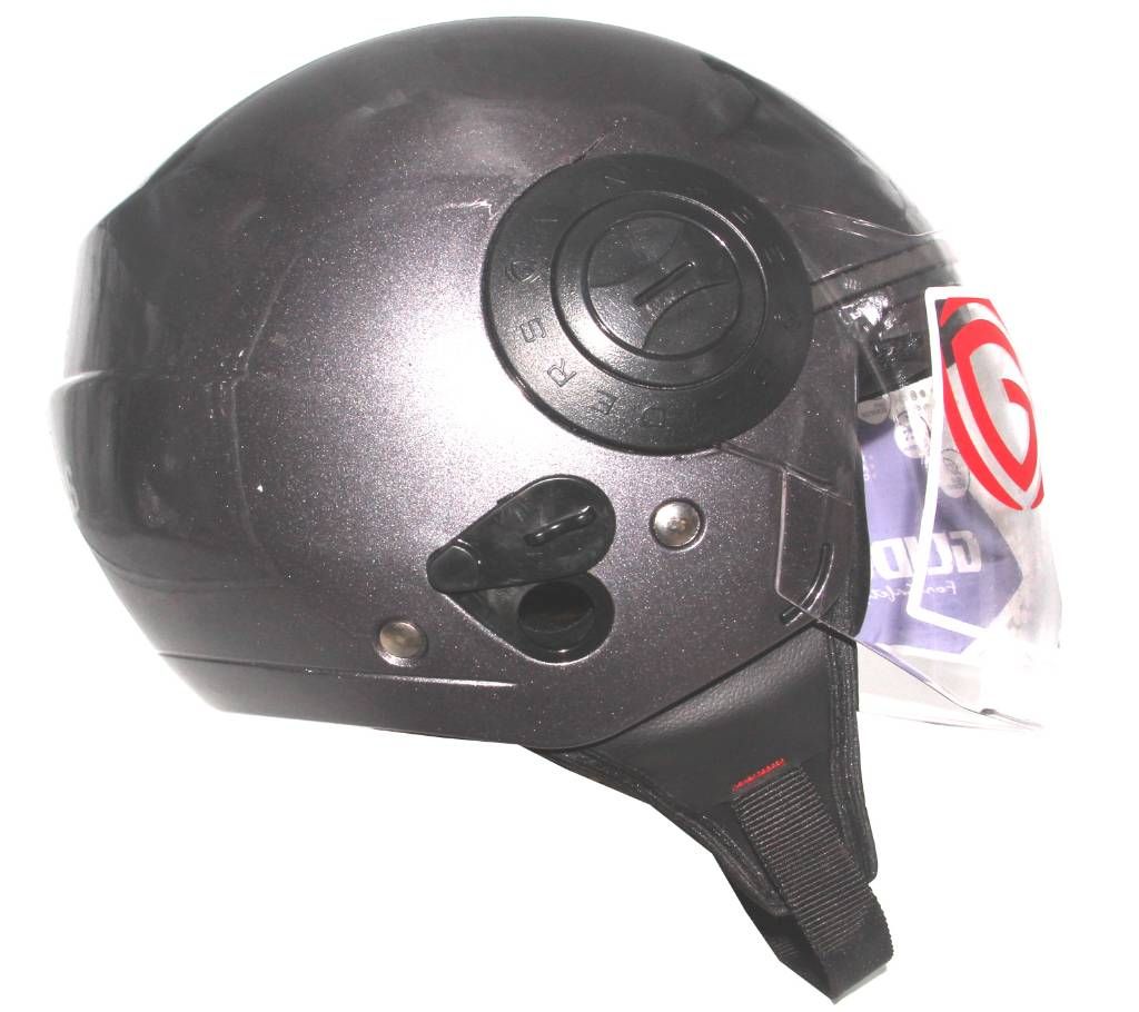 Gliders Vintage Open Face Helmet- Glossy Gray