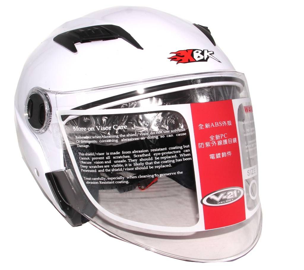 XBK-T3 Glossy White Bike Helmet for Men and Women