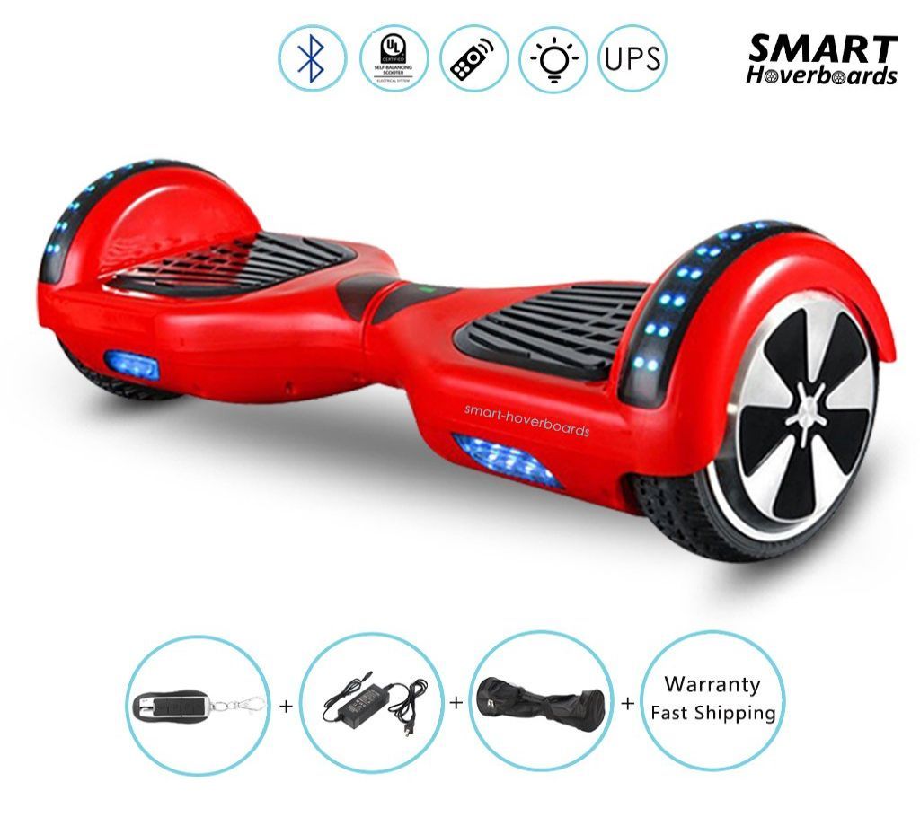 Hoverboard with Bluetooth and Auto Balance Function - Red