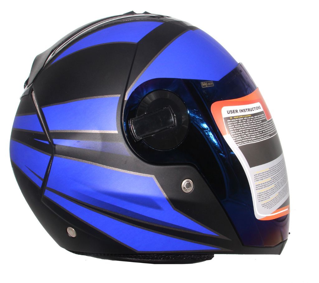 Steelbird SBA-2 Streak Matt Black With Blue Full Face Helmet 