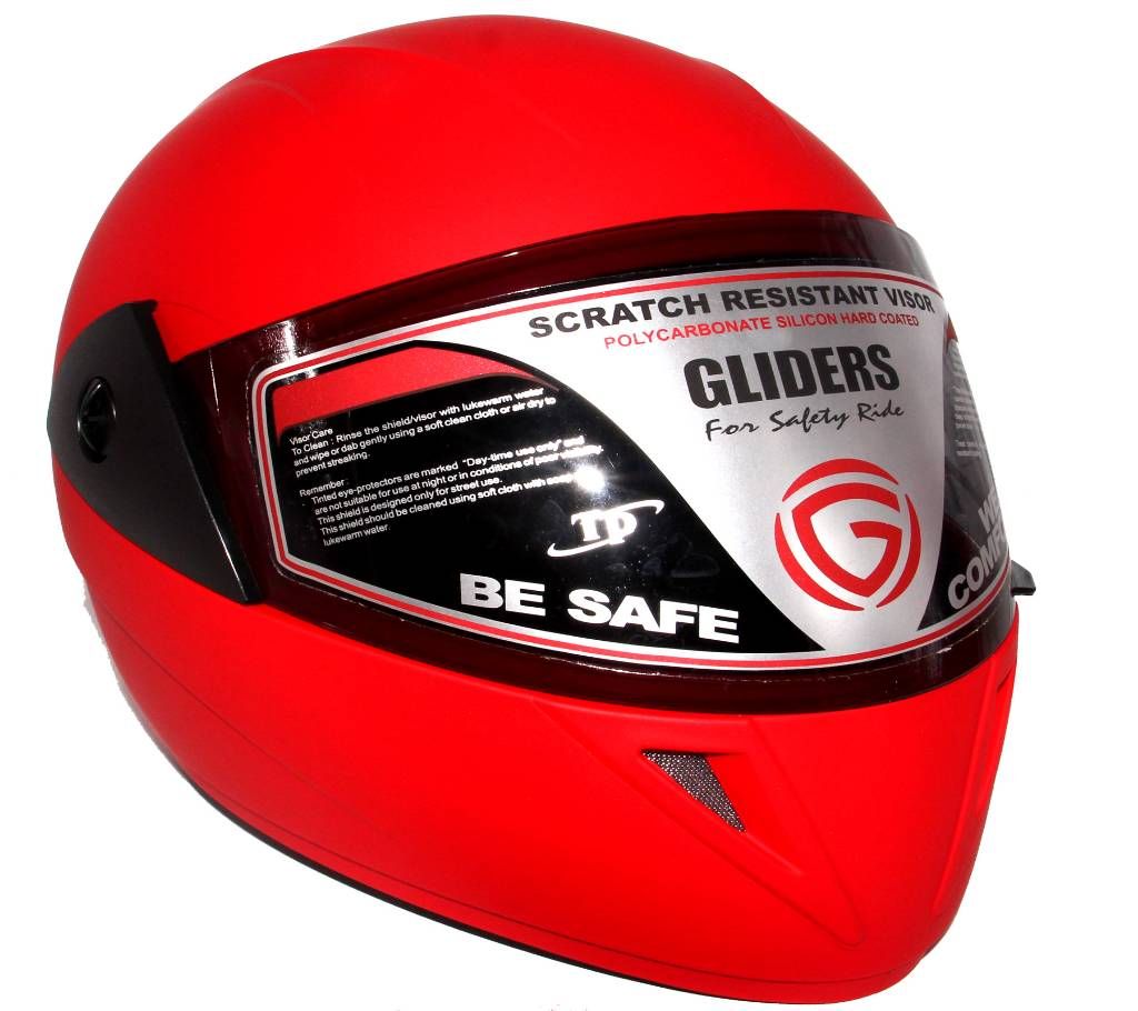 Gliders Jazz Deluxe Helmet- Matt Red