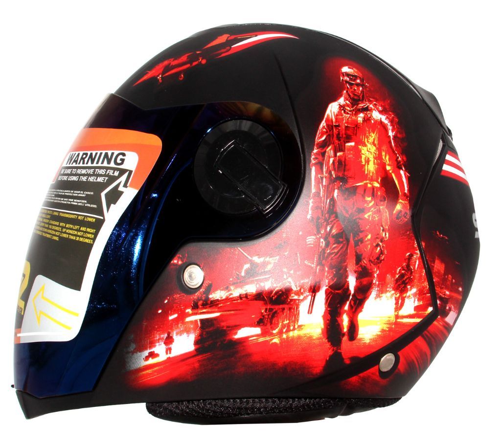 Steelbird SBA-2 SEAL Full Face Helmet- Black & Red