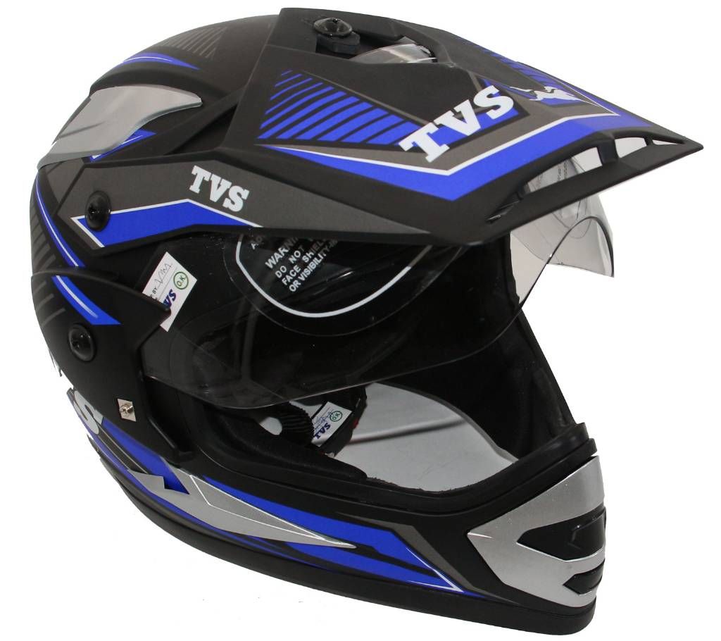 TVS-ApacheFull Face-MX-2 Graphic -Black Blue Helmet