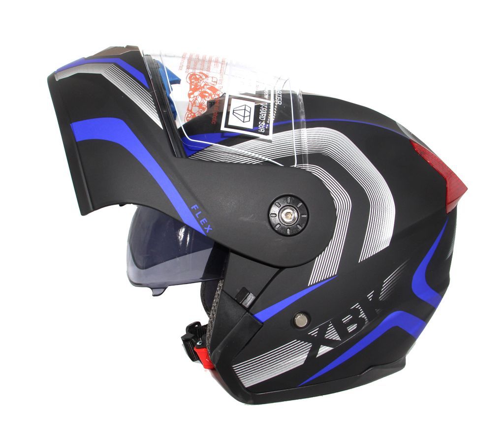 XBK-963 Full Face Flip up  Helmet  - Matt Black Blue