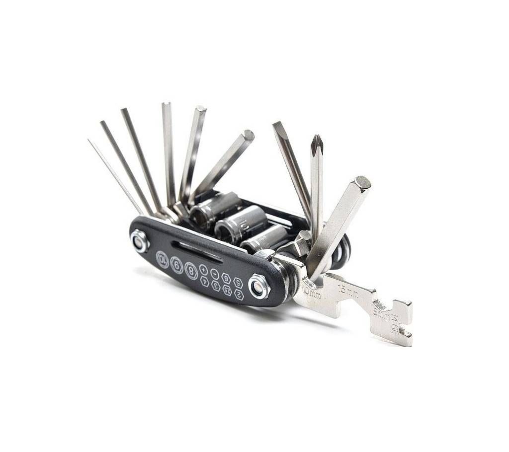 16 in 1 Bike Pocket Repair Tools Set Bicycle Multifunctional Tool Kit